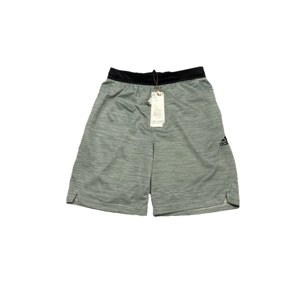 Adidas Aeroready Men’s Training Shorts Size XS Gray Black Stretch Lightweight